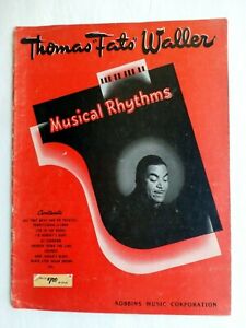 FATS WALLER Musical Rhythms SONG BOOK from 1943 jazz  #404