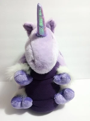 Plush Unicorn Backpack 13" , Soft Throw W Blanket  Cute Plush Purple NWOT - Image 1 of 4