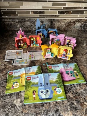 Lego Friends Play Cube (Lote de 4) 41662 Flamingo 41664 Pug 41665 Cat 41666 Bunny Foto 1 de 4
