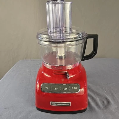 KitchenAid Model KFP0722ER Food Processor Empire Red 7 Cups - EUC - Image 1 of 4