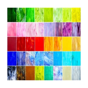 ILLUCKAI 6x4" Stained Glass Sheets Variety Pack - 36pcs - Picture 1 of 6