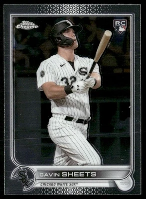 2022 TOPPS CHROME SONIC BLACK & WHITE RAYWAVE GAVIN SHEETS RC CHICAGO WHITE SOX - Image 1 of 2