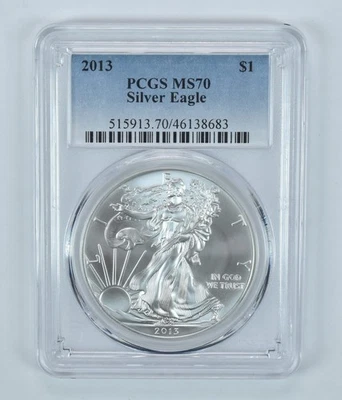 2013 American Silver Eagle MS70 PCGS Blue Label *5131 - Image 1 of 4