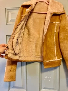 Vintage Men's Scully Leatherwear Genuine Suede Shearling Jacket Size 40 *Flaws* - Picture 1 of 14