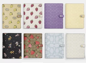 NWT Coach Notebook In Signature Canvas with strawberry/floral/holiday print - Picture 1 of 67