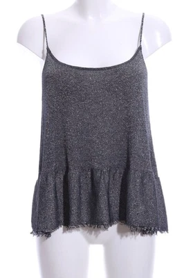 ZARA Camisa de mujer Mujeres Top Talla EU 36 color plata look casual - Imagen 1 de 4