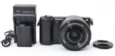 [Near MINT++] Sony Alpha a5000 20.1MP Black Digital Camera 16-50mm Lens JAPAN - Image 1 of 4