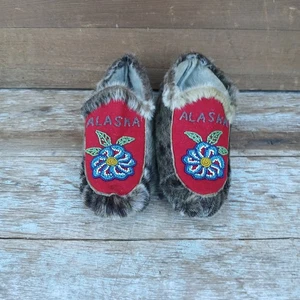 Antike Alaska Perlen Siegel Mokassins - Bild 1 von 8