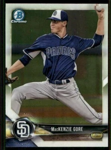 Bowman Draft 2018 primer cromo Prospect BDC150 Mackenzie Gore Padres - Imagen 1 de 2