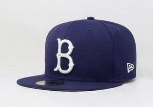 New Era 59Fifty Men Women Cap Brooklyn Dodgers Cooperstown 1949 Blue Fitted Hat - Picture 1 of 5