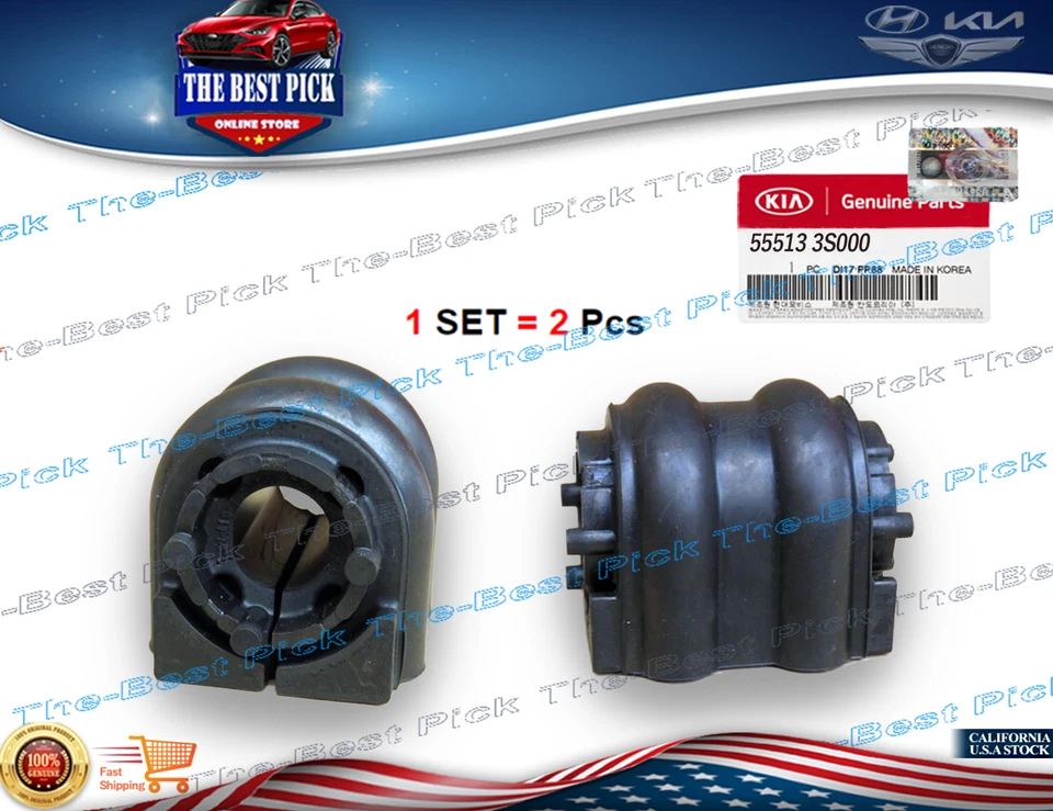 ⭐OEM⭐ Bujes Barra Estabilizadora Trasera 2 Piezas 11-21 SPORTAGE OPTIMA SONATA 555133S000 Foto 1 de 1