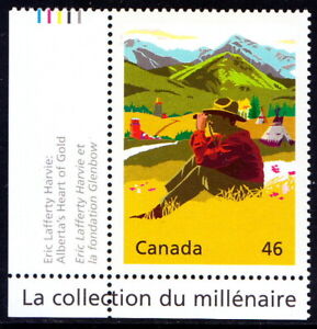 Canada 2000 Mint no gum, Millennium, Eric L. Harvie founder of Glenbow Museum