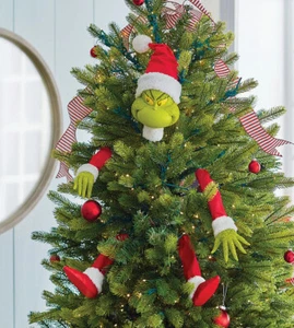 Christmas Tree Decorations Atmosphere Gifts Grinch Pendants Five Piece Set - Picture 1 of 11