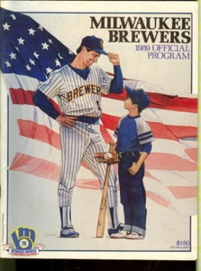 1989 Milwaukee Brewers vs. Seattle Mariners Program: Brewers Artwork Cover - Picture 1 of 1