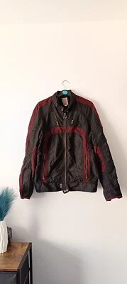 Vintage Diesel D-E/Z OL PRO Black & Red (burgundy) Biker Moto Mens Jacket - Image 1 of 4