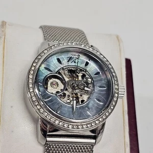 Stuhrling Delphi 856 Automatik 34mm Skelett SS Oilslick Face Damenuhr 6" - Bild 1 von 15