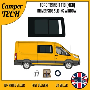 Ford Transit MK8 T18 2014+ Driver side SLIDING Window with Kit and U-Trim - Picture 1 of 5