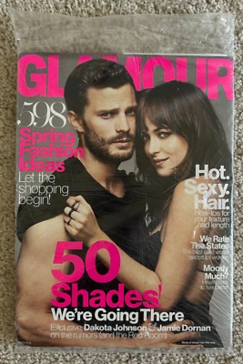 Glamour Magazine March 2015 Dakota Johnson Jamie Dornan 50 Shades of Grey New Foto 1 de 4