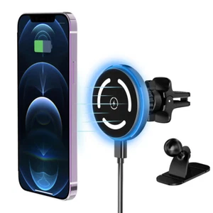Wireless Charger Car Phone Holder Magnetic Phone Holder Stand For Magsafe Mobile - Picture 1 of 15