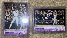 BOTH DEREK JETER 2015 TOPPS PURPLE FOIL TRU MEIJER #1 #319 NEW YORK YANKEES LOOK