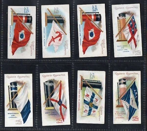 Cigarette cards 1906 Catalog value £32.oo Ogden 8 x cards Flags & Funnels #549 - Picture 1 of 2