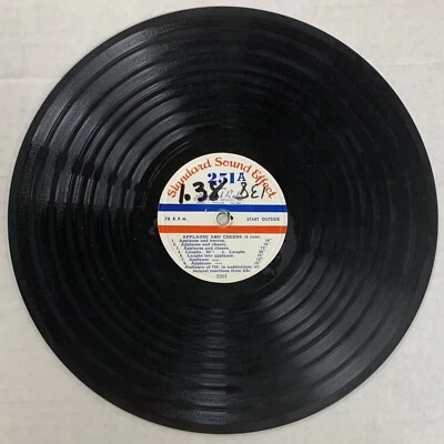 SOUND EFFECTS 78 Applause and Cheers / Cheers - STANDARD Sound Effect 251 #07 - Image 1 of 2