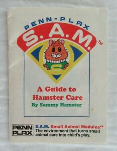 Penn-Plax Small Animal Modules S.A.M. Guide to Hamster Care Book 1990 Vintage 
