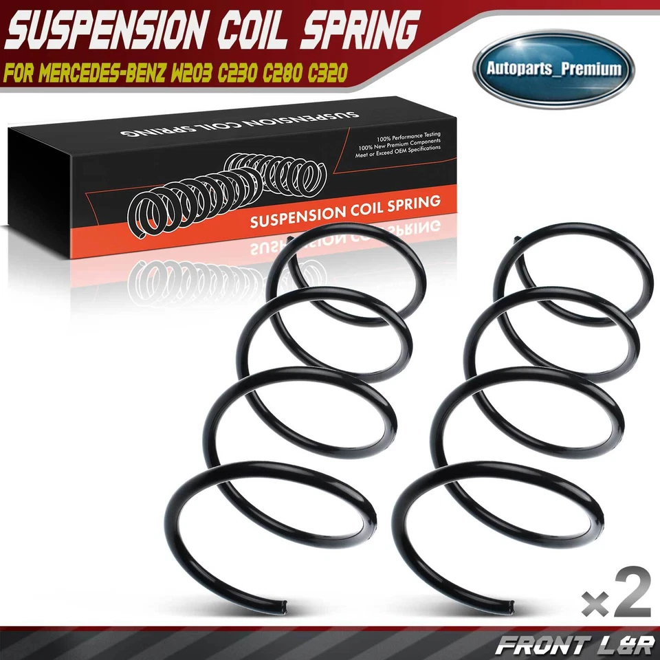 2 Передняя левая и правая винтовая пружина для Mercedes-Benz W203 C230 C280 C320 2033214004 - Изображение 1 из 4