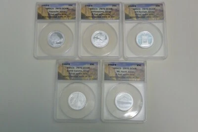 2010 S SILVER National Parks Quarter Set ANACS PR70DCAM First Strike - Image 1 of 4
