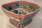 Vintage Chinese Famille Rose Porcelain Bowl. Made in Macau Excellent Condition