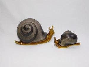 Juego de 2 caracoles de cerámica vintage Anthony Freeman McFarlin California 4,5" 7,5" - Imagen 1 de 13