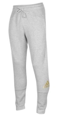 Adidas Uomo Sweatpants Pantaloni Tuta Grigio Oro Taglia XL Nuovo Con Etichetta - Immagine 1 di 4