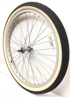 Rueda delantera de aleación de 26" radios SS 2,125" neumático playa crucero bicicleta #F26S Foto 1 de 3