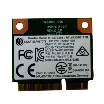 Realtek RT8723BE 802.11bgn 1+BT4.0 Combo 753077-001 HP 250 G3 PCIe Wireless Card - Image 1 of 2