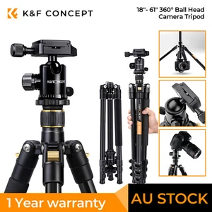 K&F Concept 18-61” Camera Tripod for DSLR 360° Ball Head Quick Release Plate AU - Picture 1 of 12