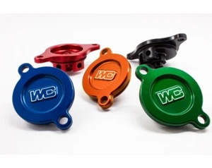 WORKS CONNECTION OIL FILTER COVER RED KTM HUSQ - Picture 1 of 1