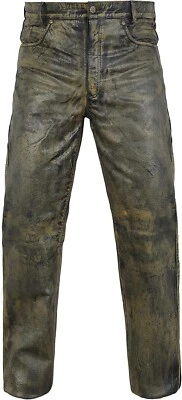 BNWT Mens Leather Motorbike Motorcycle Trousers Zawair Brown Biker Touring UK36 - Image 1 of 4