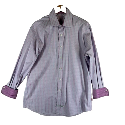 English Laundry Men's Size 16.5-34/35 Check Flip Cuffs Long Sleeve Casual Shirt - image 1 of 4