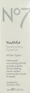 No7 Youthful Replenishing Facial Oil - 30ml - Picture 1 of 4