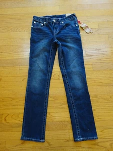 New Girl's True Religion Slim Blue Jeans Size 12 - Picture 1 of 9