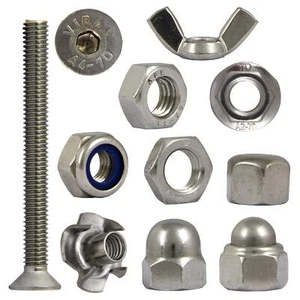 Senkkopfschrauben Flügelmuttern Sechskantmuttern Hutmuttern Einschlagmuttern A2 - Bild 1 von 21