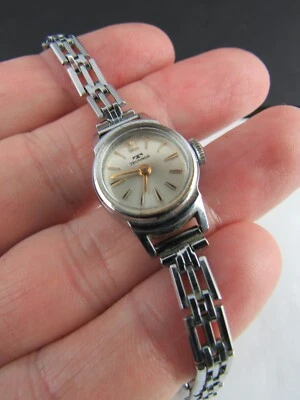Rare vintage watch TECHNOS 17 jewels FONO ACIER INOXYDABLE French WORKS VIDEO! - Image 1 of 4