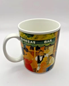 Vintage Williams-Sonoma Mug 2002 Guy Buffet Marketplace Wrap-Around Italian Art - Picture 1 of 7