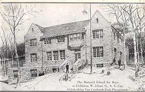 1912 Barnard School for Boys Fieldston W. 242nd St. Bronx NY Postkarte - Bild 1 von 2