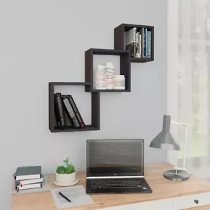Wall Shelves 3 Cube Hanging Storage Display Unit Decorative Home Floating Shelf - Picture 1 of 6