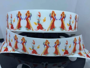 NEW 5 Yards 1 inch Disney Movie "Who framed Roger Rabbit" Grosgrain Ribbon - Picture 1 of 1