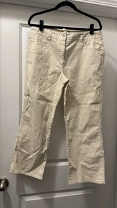 Sigrid Olsen Modernist Bootcut Leg Chino Pants Women's 12 Mid Rise Flat Front - Picture 1 of 7