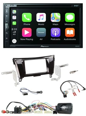 Pioneer DVD 2DIN Lenkrad DAB Bluetooth USB Autoradio für Nissan X-Trail Qashqai - Bild 1 von 4