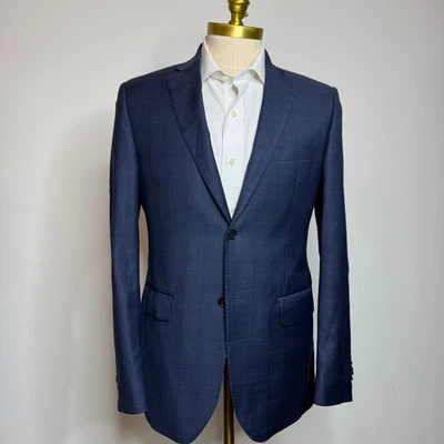Saks Fifth Avenue Hombres Azul Marino Lana Ermenegildo Zegna Traje de Viajero Blazer 38R Foto 1 de 4