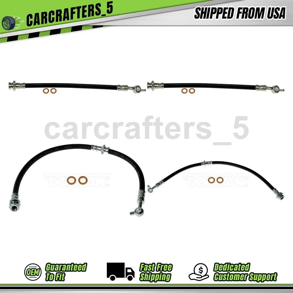 4 mangueras hidráulicas de freno delantero trasero para Nissan Máxima 2015-2019 3,5 L Foto 1 de 4